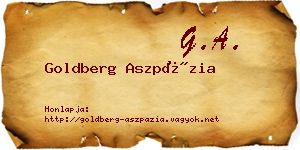 Goldberg Aszpázia névjegykártya